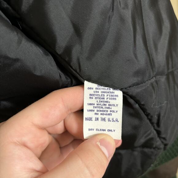 Vintage Chicago Black Sox Varsity Jacket Wool MLB Bomber White Mens XL 90s Green - Picture 7 of 9